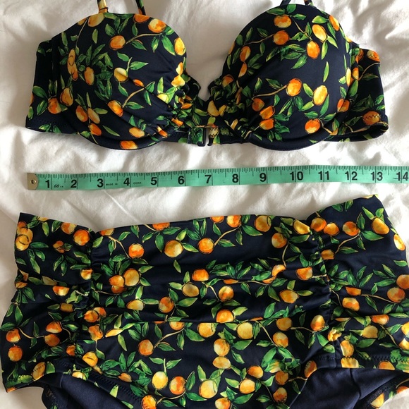 Citrus-Oranges rétro style Bikini - Picture 2 of 6